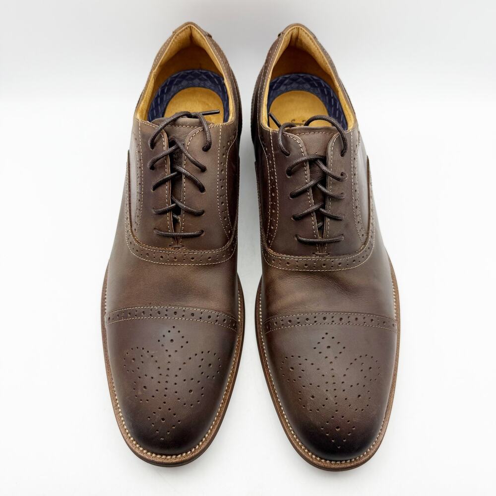 Florsheim Mens Cap Toe Bal Oxford Shoe Size 14M Brown Leather Lace Up NWOB - Picture 6 of 13